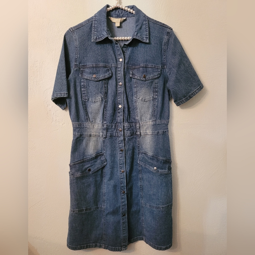 Hope And Harvest Stylish Women's Front Pocket Jean Dress!